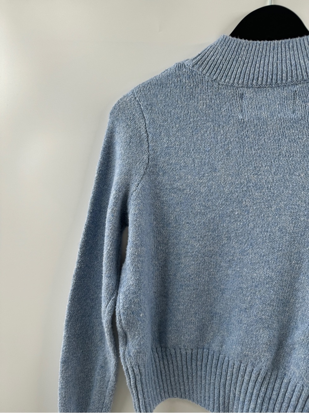 American Eagle Blue Mock Neck Sweater Women's Small Cotton Blend - Picture 7 of 8